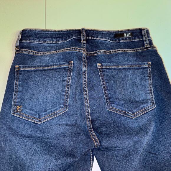 Kut from the Kloth jeans Donna high rise ankle skinny blue denim stretch Sz 4 - Picture 5 of 11